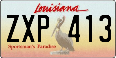 LA license plate ZXP413