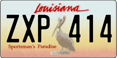 LA license plate ZXP414