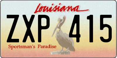 LA license plate ZXP415