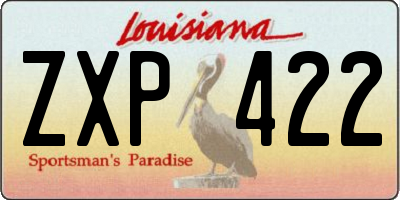 LA license plate ZXP422