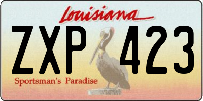 LA license plate ZXP423