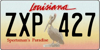 LA license plate ZXP427