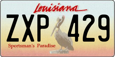 LA license plate ZXP429