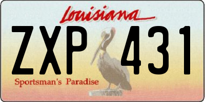 LA license plate ZXP431