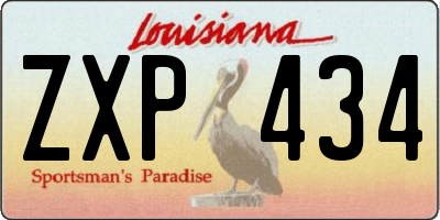 LA license plate ZXP434