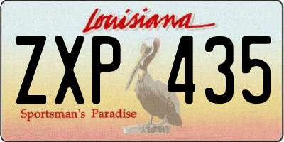 LA license plate ZXP435