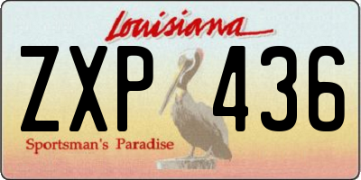 LA license plate ZXP436