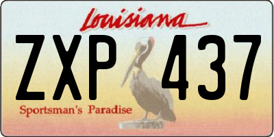 LA license plate ZXP437
