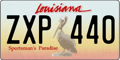 LA license plate ZXP440