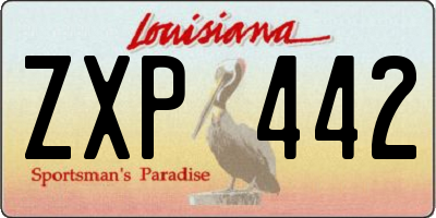 LA license plate ZXP442