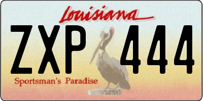 LA license plate ZXP444