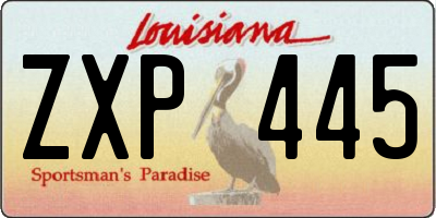 LA license plate ZXP445