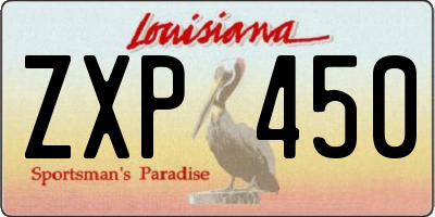 LA license plate ZXP450