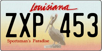 LA license plate ZXP453