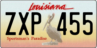 LA license plate ZXP455