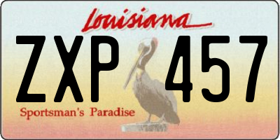 LA license plate ZXP457