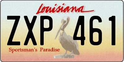 LA license plate ZXP461