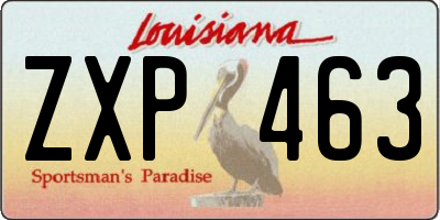 LA license plate ZXP463