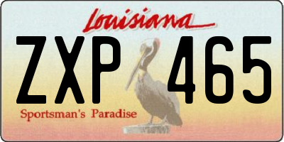 LA license plate ZXP465