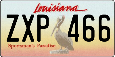 LA license plate ZXP466