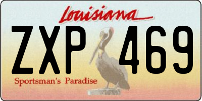 LA license plate ZXP469