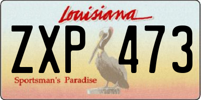 LA license plate ZXP473