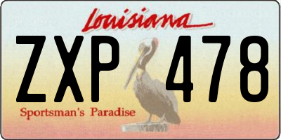 LA license plate ZXP478