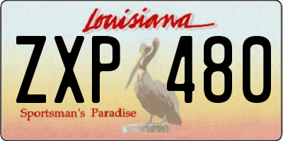 LA license plate ZXP480