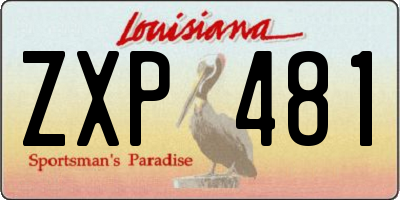 LA license plate ZXP481