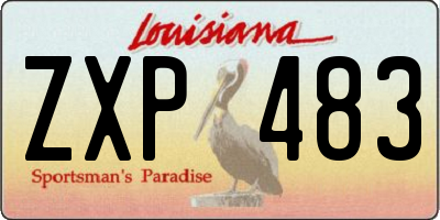 LA license plate ZXP483