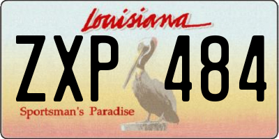 LA license plate ZXP484