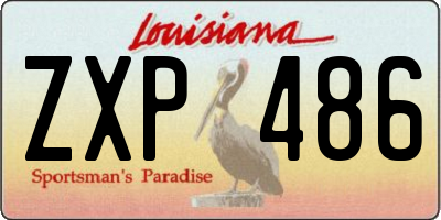 LA license plate ZXP486