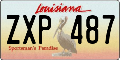 LA license plate ZXP487