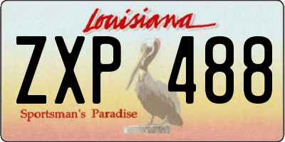 LA license plate ZXP488