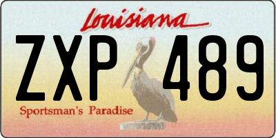 LA license plate ZXP489