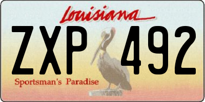 LA license plate ZXP492