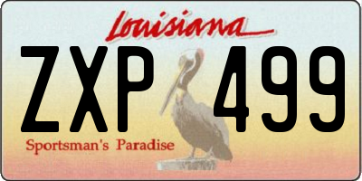 LA license plate ZXP499