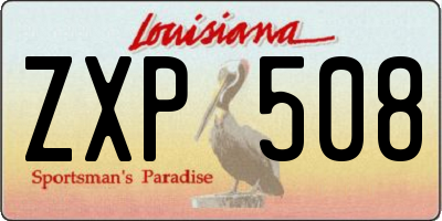 LA license plate ZXP508