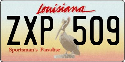 LA license plate ZXP509