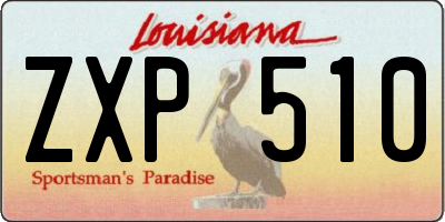 LA license plate ZXP510