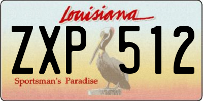 LA license plate ZXP512