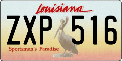 LA license plate ZXP516