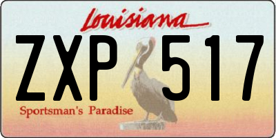 LA license plate ZXP517