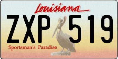 LA license plate ZXP519