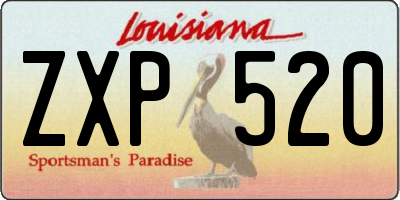 LA license plate ZXP520