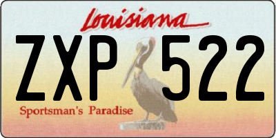LA license plate ZXP522