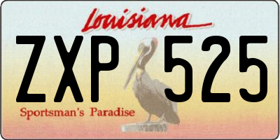 LA license plate ZXP525