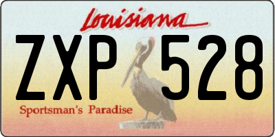 LA license plate ZXP528