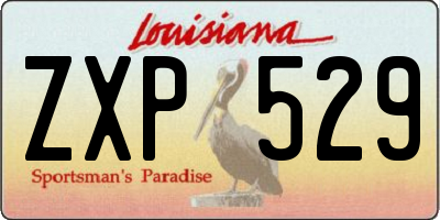 LA license plate ZXP529