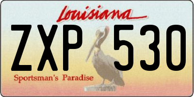 LA license plate ZXP530